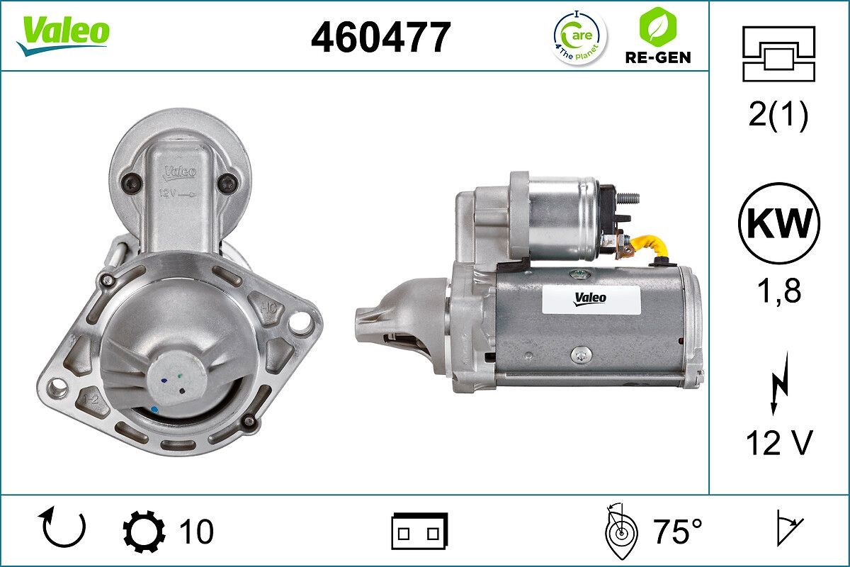Opel CORSA Engine starter motor 20469376 VALEO 460477 online buy