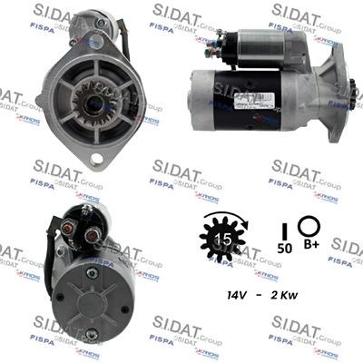 SIDAT S12HT0815A2 Starter motor 129400-77012
