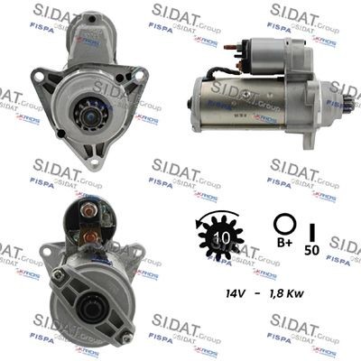 SIDAT S12VA0058 Starter motor 02A-911-303B