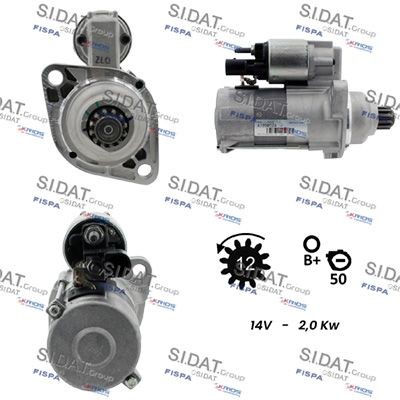 SIDAT S12VA0851 Starter motor 02M-911-024-AX