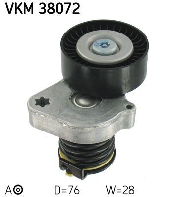 SKF VKM38072 Tensioner pulley, v-ribbed belt W211 E 200 NGT 163 hp Petrol/Compressed Natural Gas (CNG) 2006 price