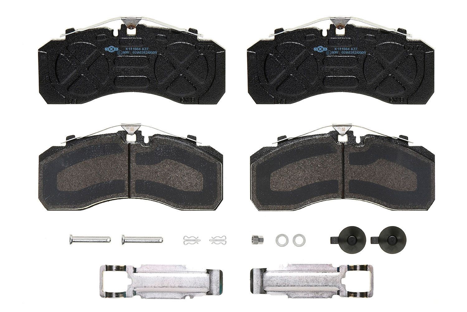 BREMBO P B4 501S Brake pad set prepared for wear indicator, with accessories