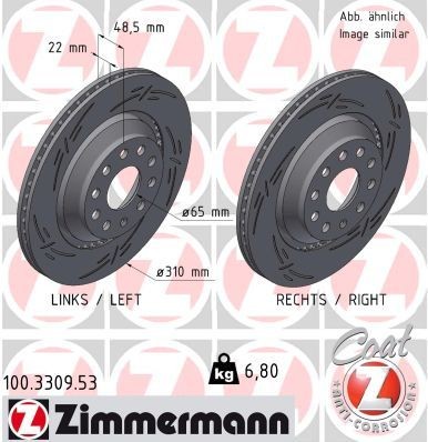 Great value for money - ZIMMERMANN Brake disc 100.3309.53