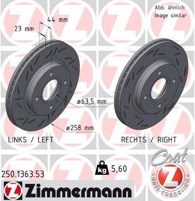 Great value for money - ZIMMERMANN Brake disc 250.1363.53
