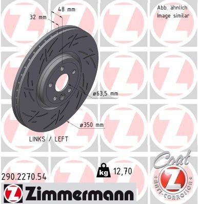 Original 290.2270.54 ZIMMERMANN Disc brake set LAND ROVER