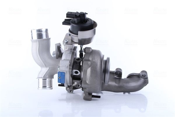 93466 NISSENS Turbocharger PORSCHE Exhaust Turbocharger, Oil-cooled, Pneumatic, with exhaust manifold