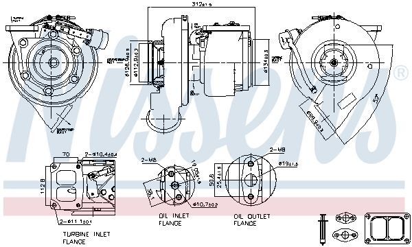 NISSENS 93604 Turbolader für VOLVO FH 16 LKW in Original Qualität