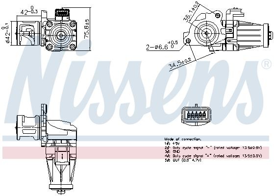 NISSENS 98376 EGR valve 36001487