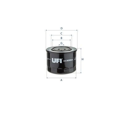 UFI 24.A00.00 Fuel filter 119802-55801