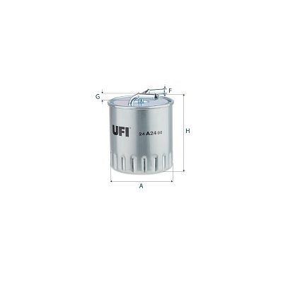 UFI Filter Insert Height: 122mm Inline fuel filter 24.A24.00 buy