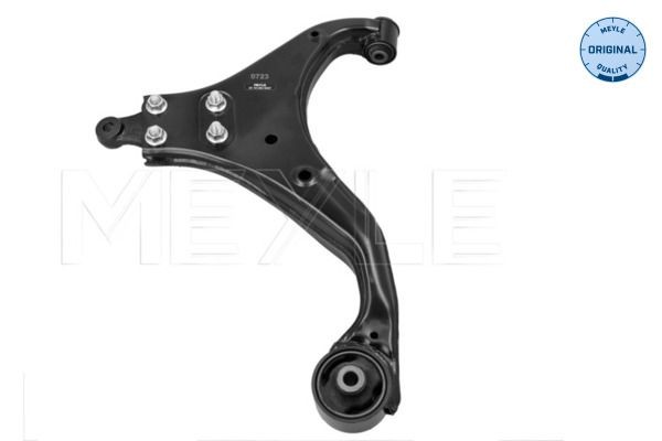 37-16 050 0057 MEYLE Control arm HYUNDAI with rubber mount, without ball joint, Front Axle Left, Control Arm, Sheet Steel