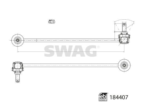 SWAG 33109364 Anti-roll bar link 3QF 411 315A