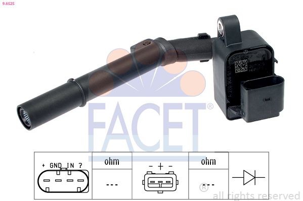 EPS 1.970.625 FACET 96525 Ignition coil Mercedes A238 E 200 4-matic 184 hp Petrol 2018 price