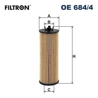 OE 684/4 FILTRON Oil filters CHEVROLET Filter Insert