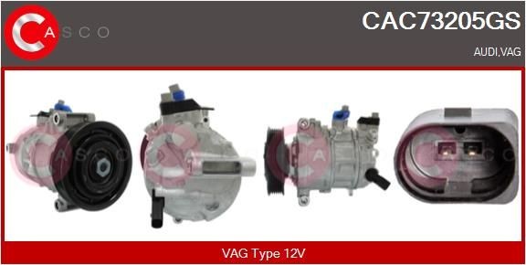 CASCO Air conditioning compressor CAC73205GS Audi A6 2022