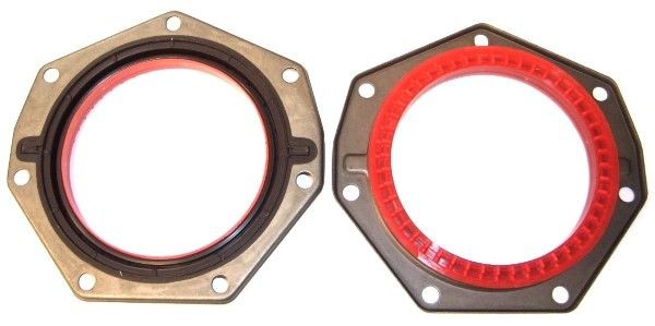 ELRING 199.230 Crankshaft seal FPM (fluoride rubber), with housing
