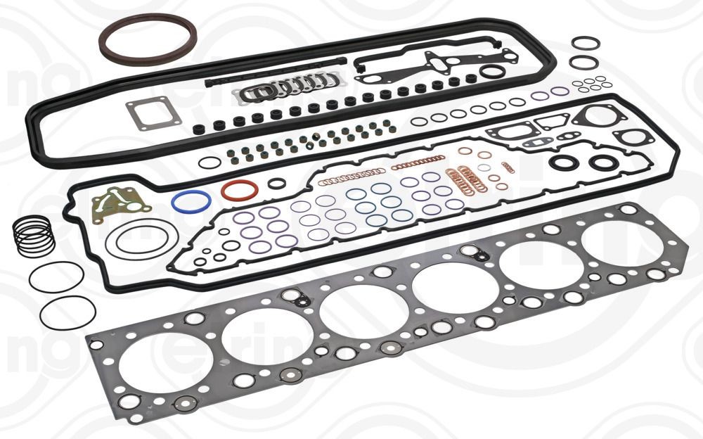 ELRING with crankshaft seal, with cylinder head gasket, with valve cover gasket, with valve stem seals, with exhaust manifold gasket(s), with oil sump gasket Engine gasket set 542.440 buy