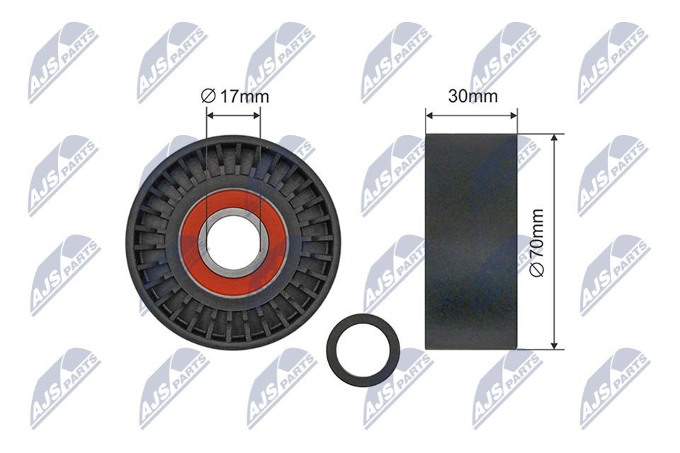Porsche PANAMERA Tensioner pulley NTY RNK-PS-006 cheap