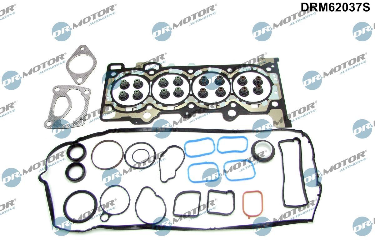DR.MOTOR AUTOMOTIVE with crankshaft seal, with valve cover gasket, with cylinder head gasket, with valve stem seals, with intake manifold gasket(s) Engine gasket set DRM62037S buy