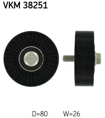 Original SKF Deflection guide pulley v ribbed belt VKM 38251 for BMW 3 Series