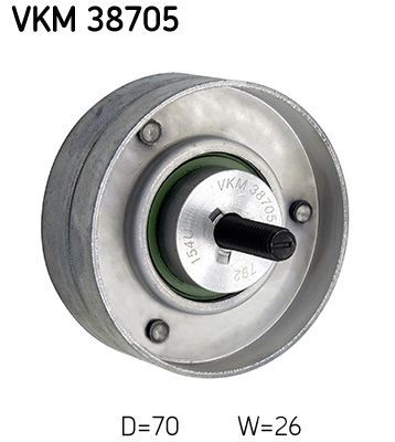 Deflection / guide pulley, v-ribbed belt SKF with fastening material - VKM 38705