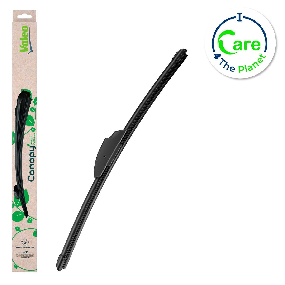 CAN04 VALEO CANOPY 400 mm, Flat wiper blade, Rubber wiper from >80 % sustainable materials, with spoiler, 16 Inch Styling: with spoiler Wiper blades 583904 buy