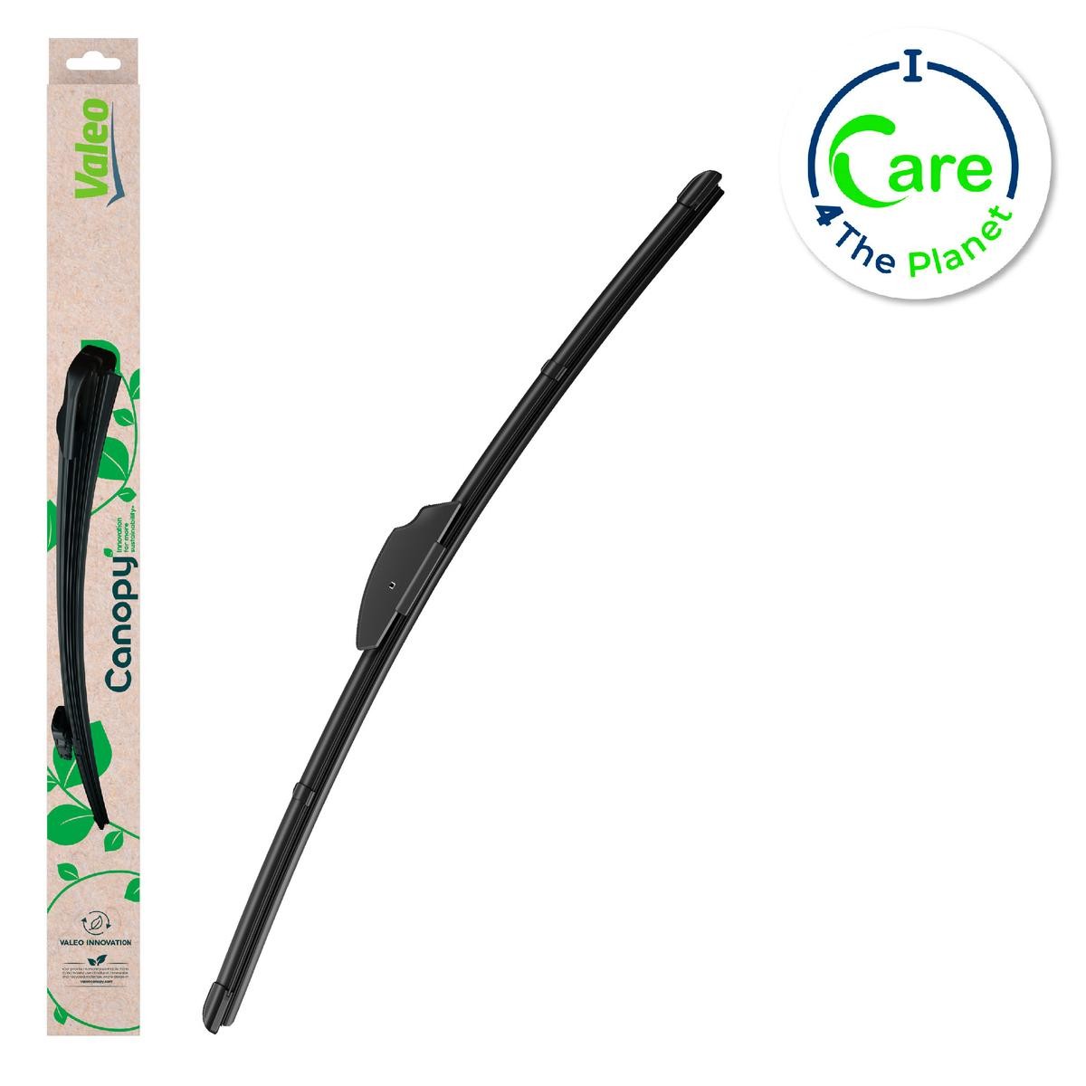 CAN08 VALEO CANOPY 500 mm, Flat wiper blade, Rubber wiper from >80 % sustainable materials, with spoiler, 20 Inch Styling: with spoiler Wiper blades 583908 buy