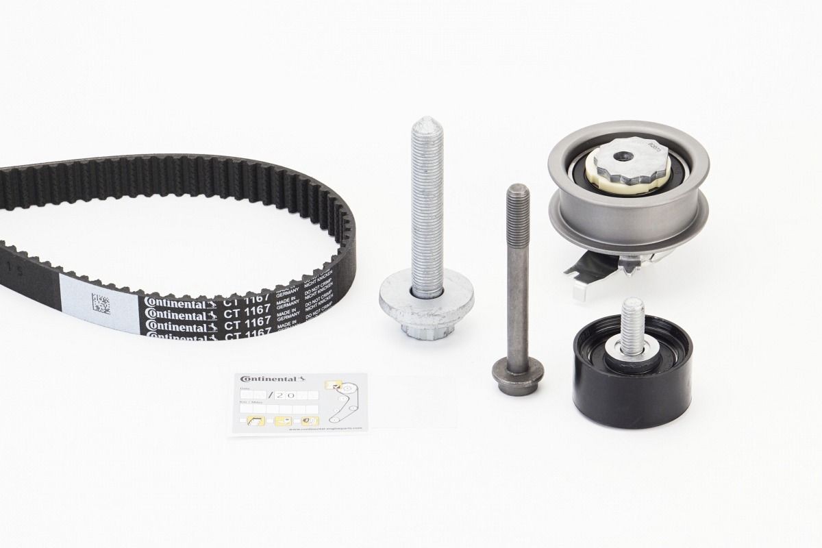 Volkswagen TIGUAN Timing belt kit 20663290 CONTITECH CT1167K4 online buy