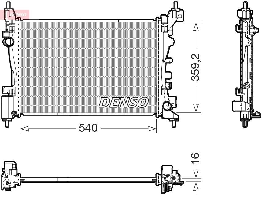 DENSO DRM20130 Engine radiator 1300312