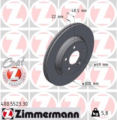 Great value for money - ZIMMERMANN Brake disc 400.5523.30