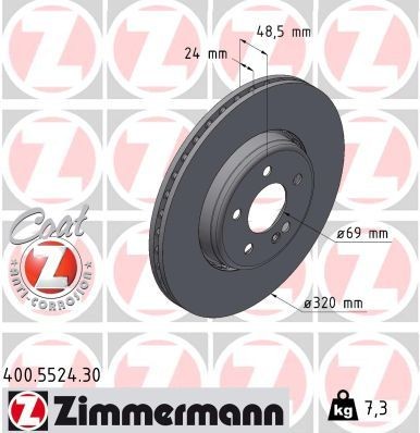 ZIMMERMANN 400552430 Brake rotors Mercedes S213 E 300 de 306 hp Diesel/Electro 2018 price