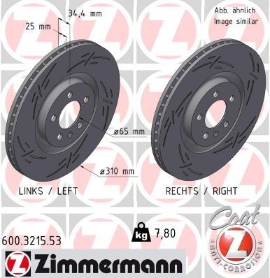 Great value for money - ZIMMERMANN Brake disc 600.3215.53