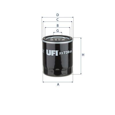 UFI 23.739.00 Oil filter GK2Q6714AA
