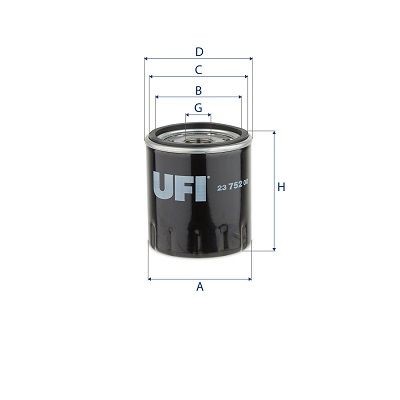 UFI Spin-on Filter Inner Diameter 2: 62,5, 71mm, Ø: 76, 78,5mm, Height: 93mm Oil filters 23.752.00 buy