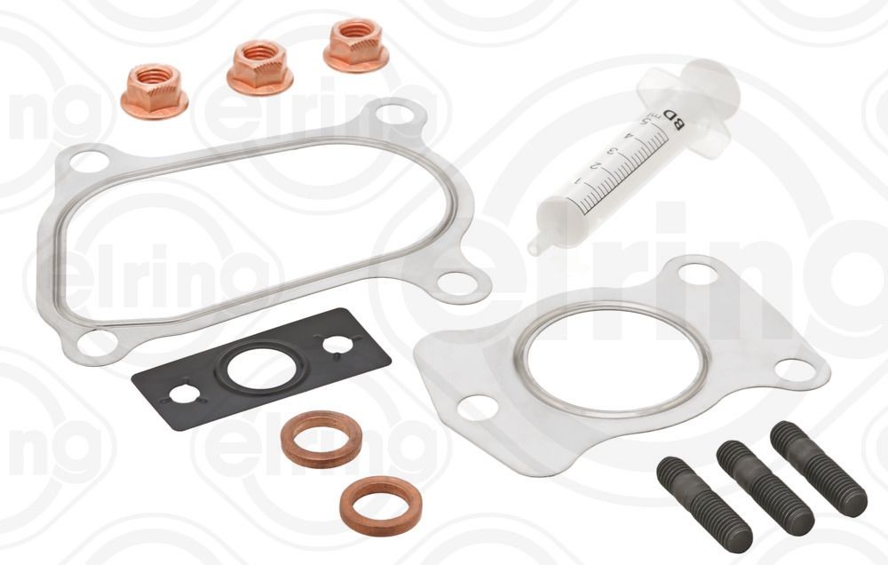 714.630 Mounting Kit, charger 5303980-0009 ELRING with gaskets/seals, with bolts/screws