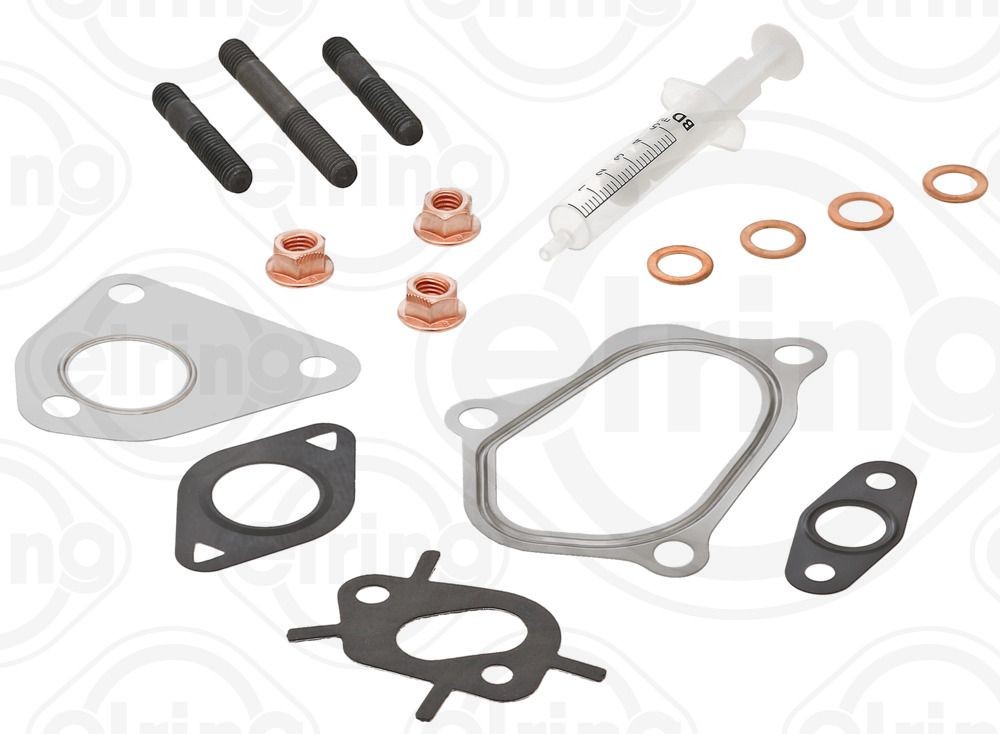 ELRING 715.320 Mounting Kit, charger with gaskets/seals, with bolts/screws