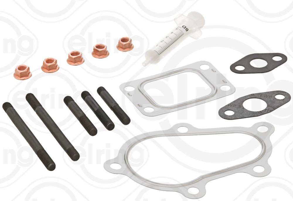 ELRING 716.070 Mounting Kit, charger with gaskets/seals, with bolts/screws