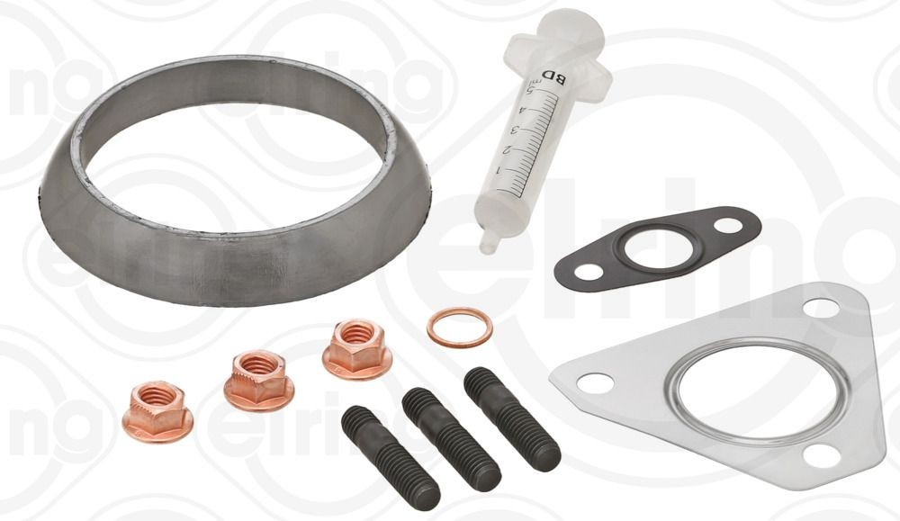 ELRING 716.280 Mounting Kit, charger with gaskets/seals, with bolts/screws
