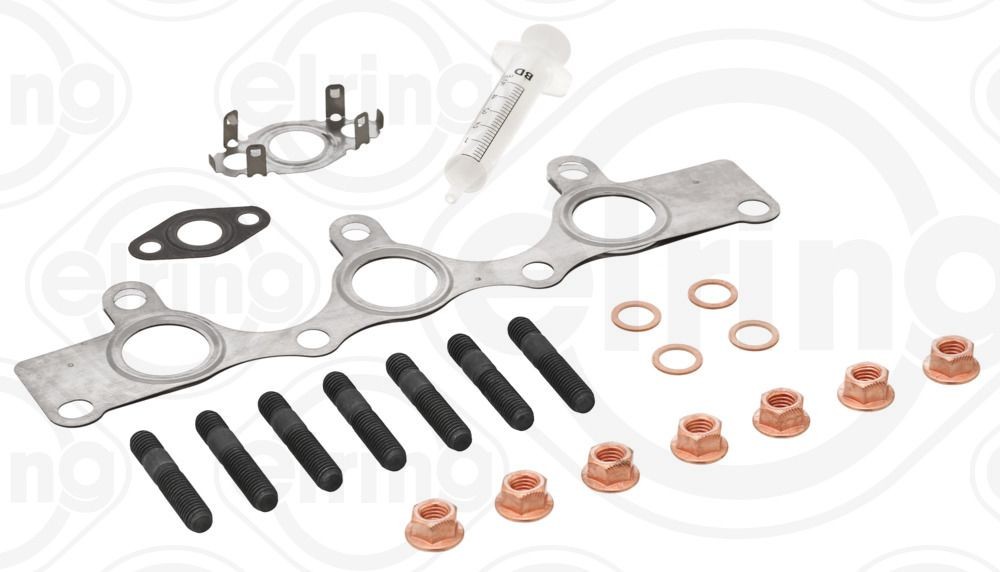 ELRING 716.751 Mounting Kit, charger with gaskets/seals, with bolts/screws