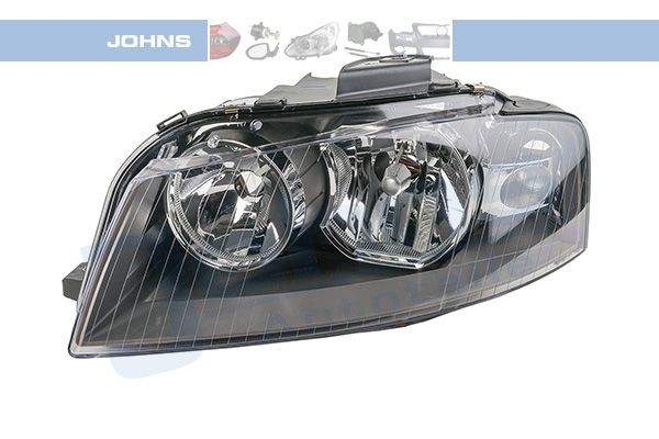 JOHNS 13 02 09 Headlight Left, H7/H7, with indicator, with motor for headlamp levelling