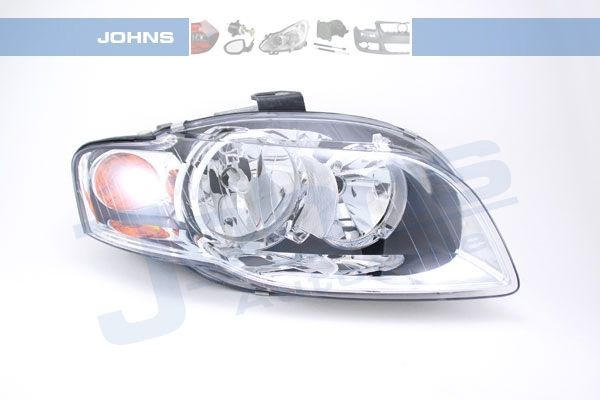 JOHNS 13 11 10 Headlight Right, H7/H7, yellow, with indicator, with motor for headlamp levelling