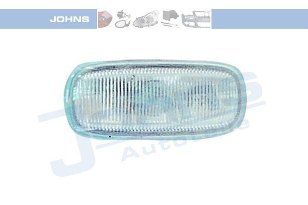 JOHNS 13 18 21 Side indicator white, both sides, lateral installation, without bulb holder, oval