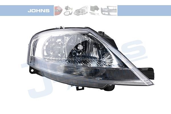 JOHNS 23 07 10 Headlight Right, H7, H1, with indicator, with motor for headlamp levelling