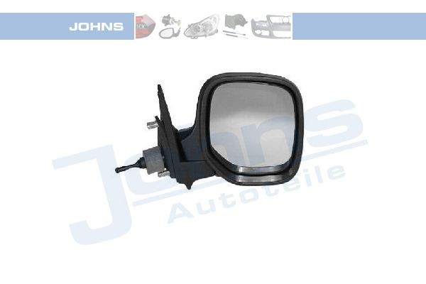 JOHNS 23 31 38-1 Wing mirror Right, black, Control: cable pull, Convex