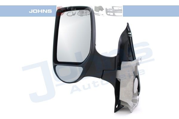 JOHNS 32 47 37-0 Wing mirror Left, black, Convex, Short mirror arm
