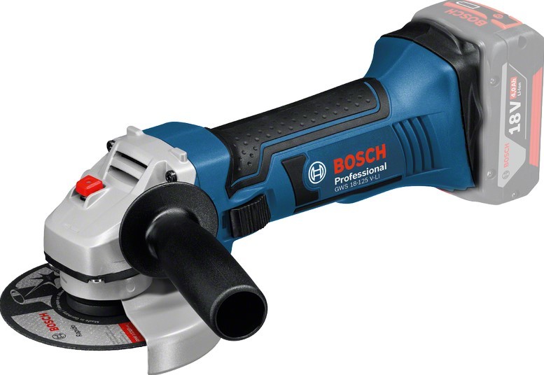 GWS 18-125 V-LI Professional - Vinkelsliper - trådløs - 125 mm - 18 V - Uten batteri og opplader