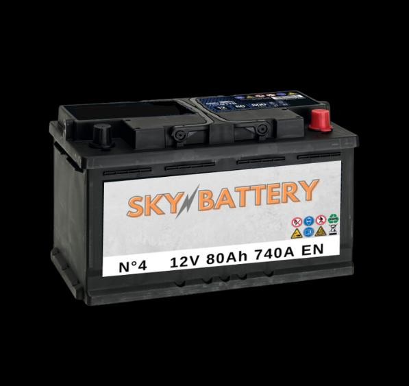 Batterie AutoPower 12V - 80AH - 740A - Référence. A80-LB4