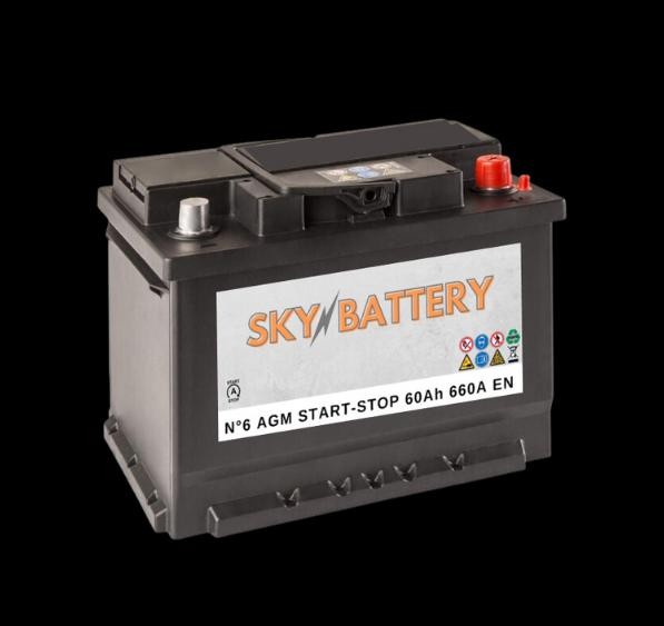 HONDA CB (CB 1 - CB 500) Batterie 12V 60Ah 660A B13 AGM-Batterie SKY BATTERY SKY-6