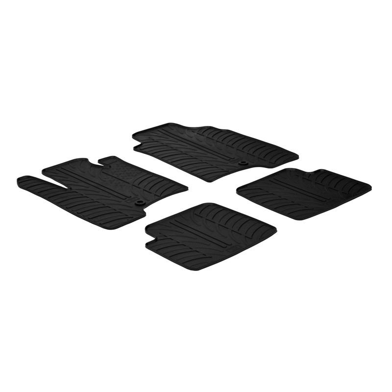 Fußmatten Gummimatten für Fiat Panda III 2020-2023 OMAC 3D Schwarz Pre