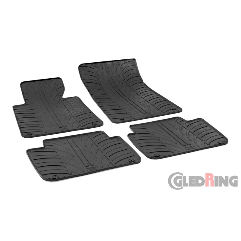 Gledring 0426 Floor mats Rubber, Front and Rear, Quantity: 4, black, 750 x 550 mm
